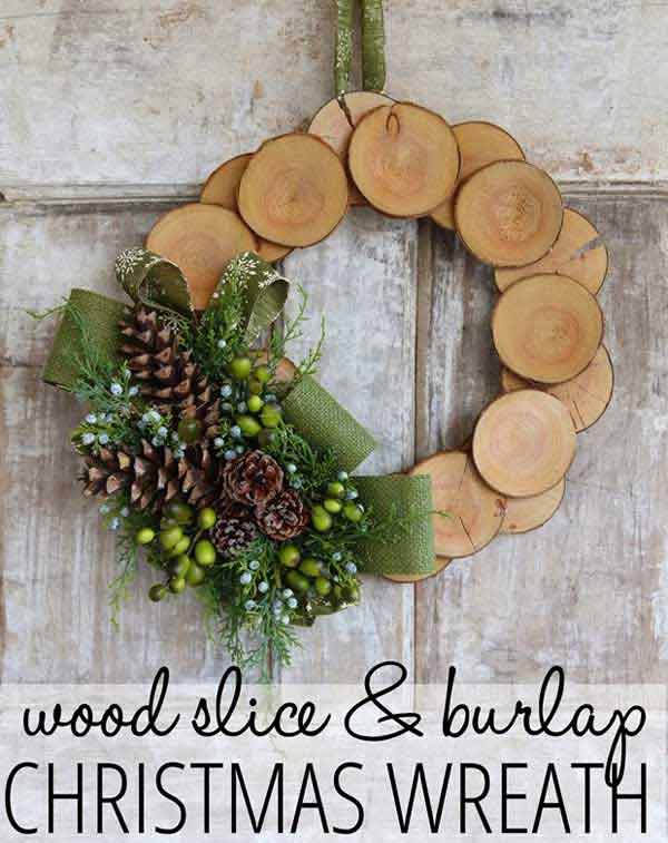 Wood Slice Wreath