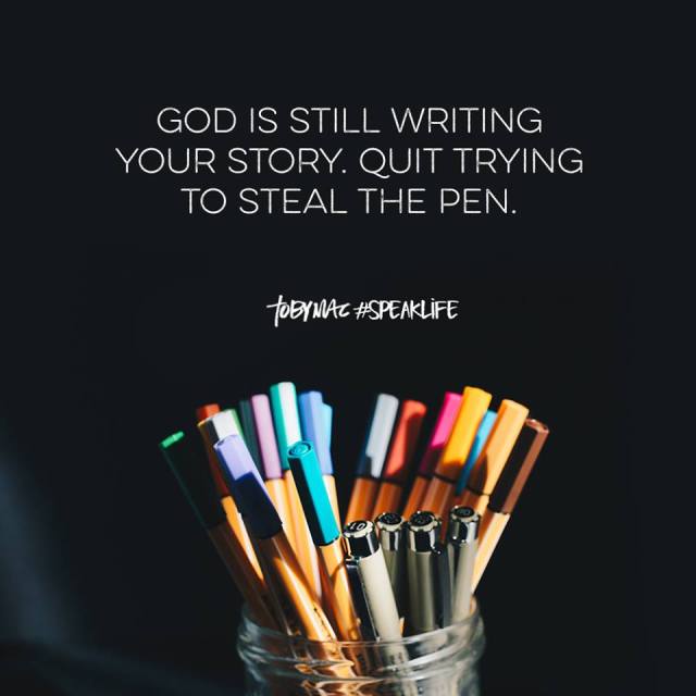 God is still writing.