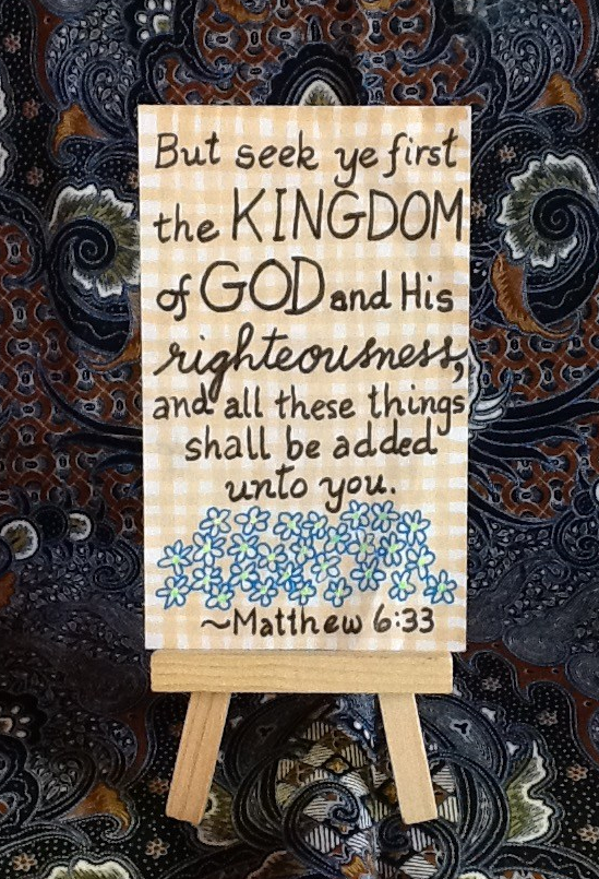 Scripture verse; Matthew 6:33